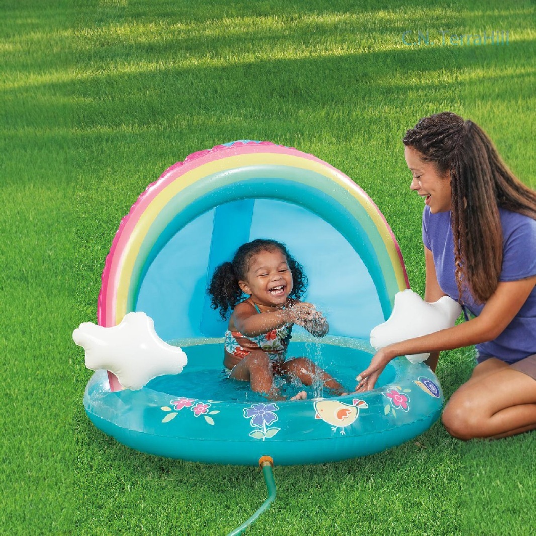 Kids Outdoor Water Play Table - Piscine gonflable pour enfants avec arroseur