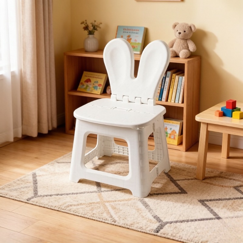 Kids Outdoor Chair Plastic - 2 chaises pliantes épaisses en forme