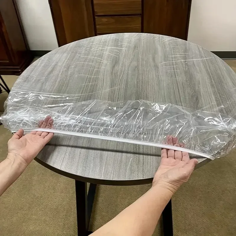 Kids Outdoor Folding Table - Nappe de Table élastique ronde transparente