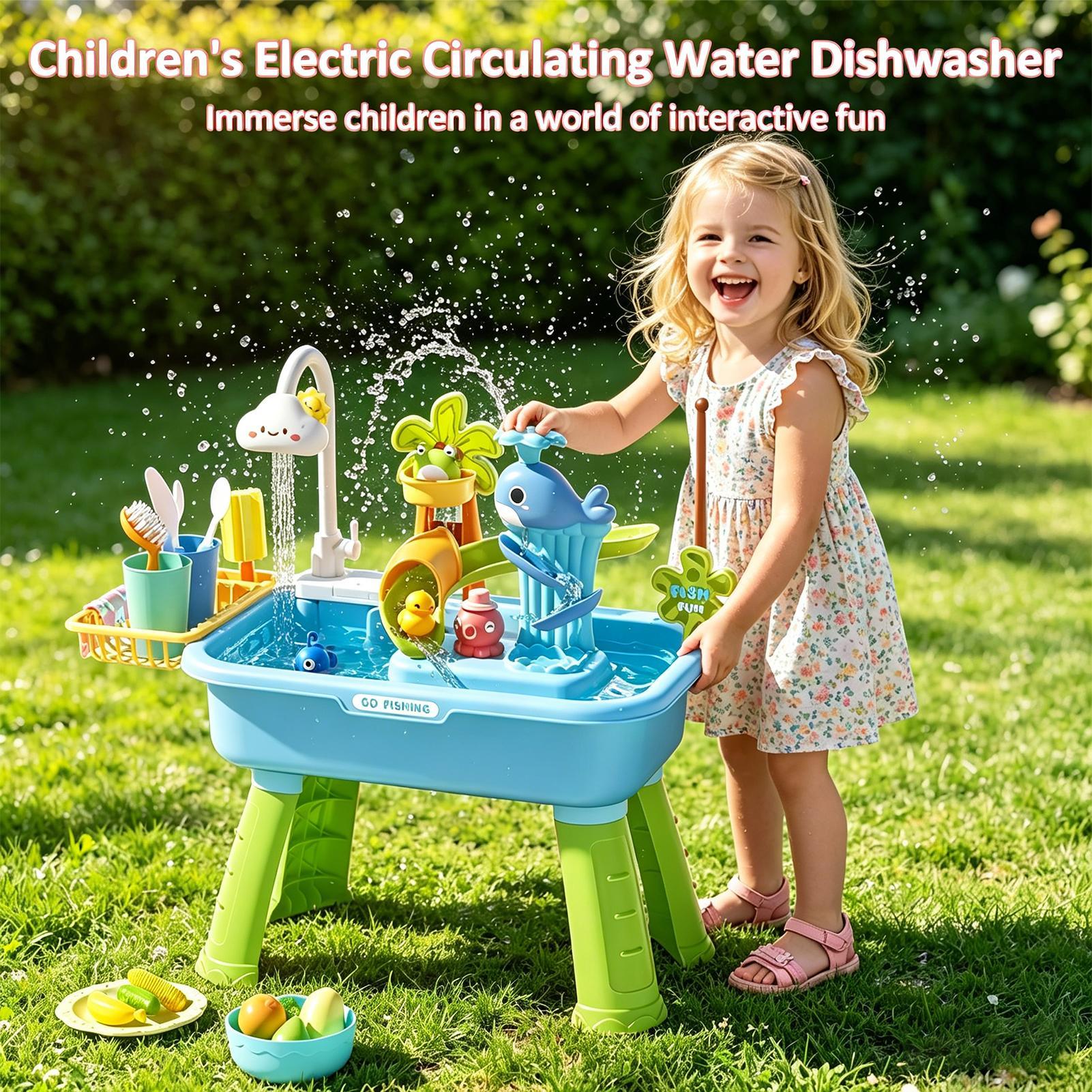 Kids Outdoor Sensory Table - Table d'eau pour tout-petits, évier de