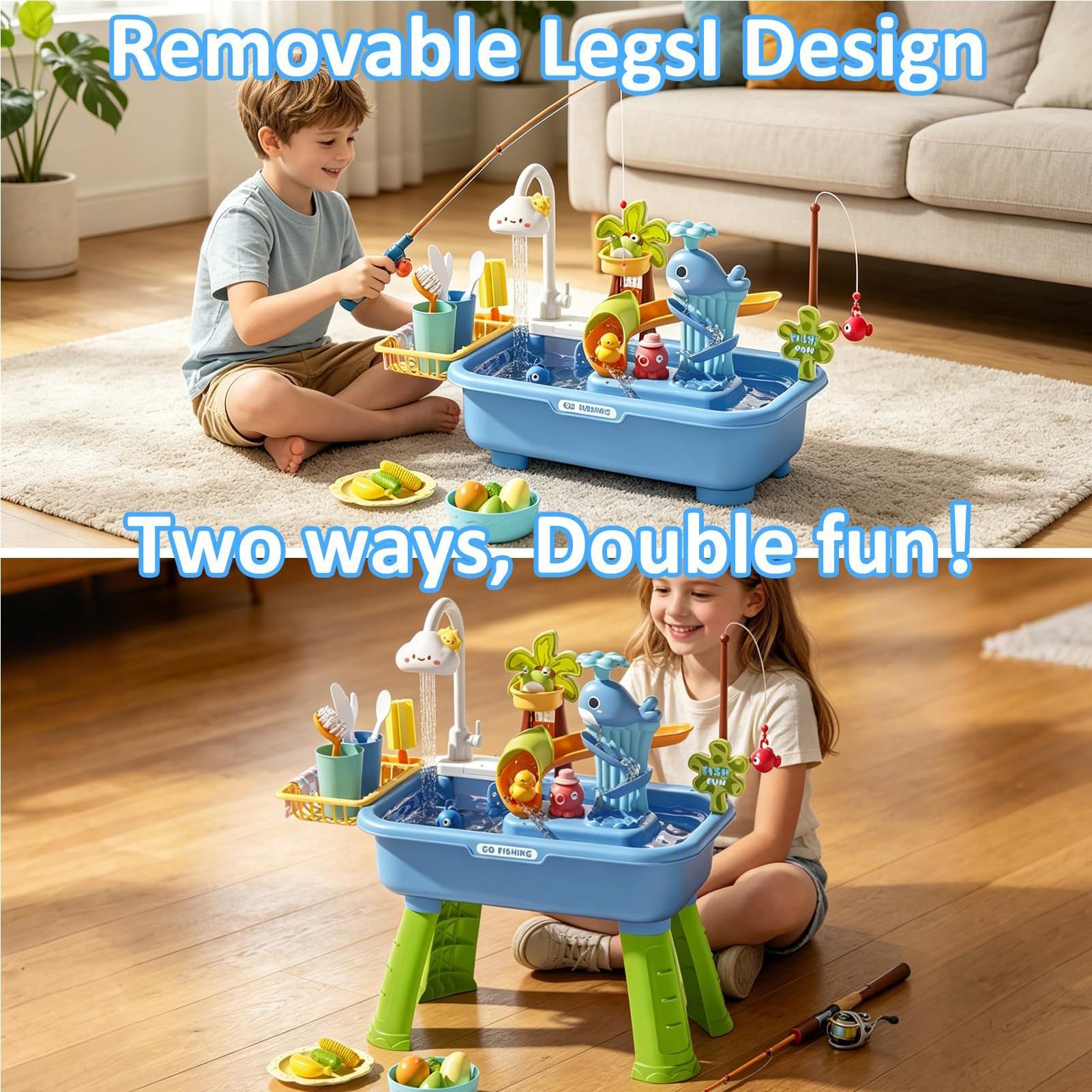Kids Outdoor Sensory Table - Table de jeux aquatiques d'extérieur pour