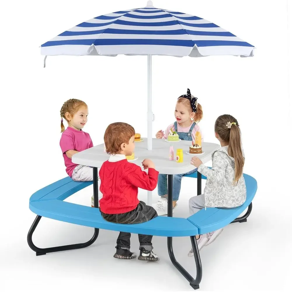Kids Outdoor Bench Table - Table de pique-nique pour enfants 8