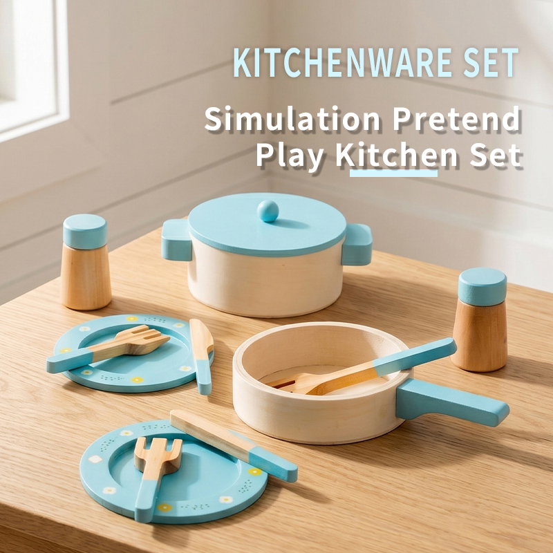 Kids Outdoor Mud Kitchen Accessories - Ensemble de cuisine en bois pour
