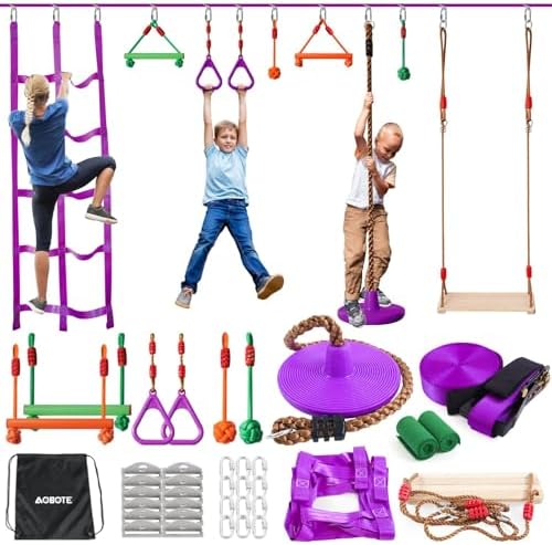 Kids Outdoor Monkey Bars - Parcours d'obstacles pour enfants - Slackline
