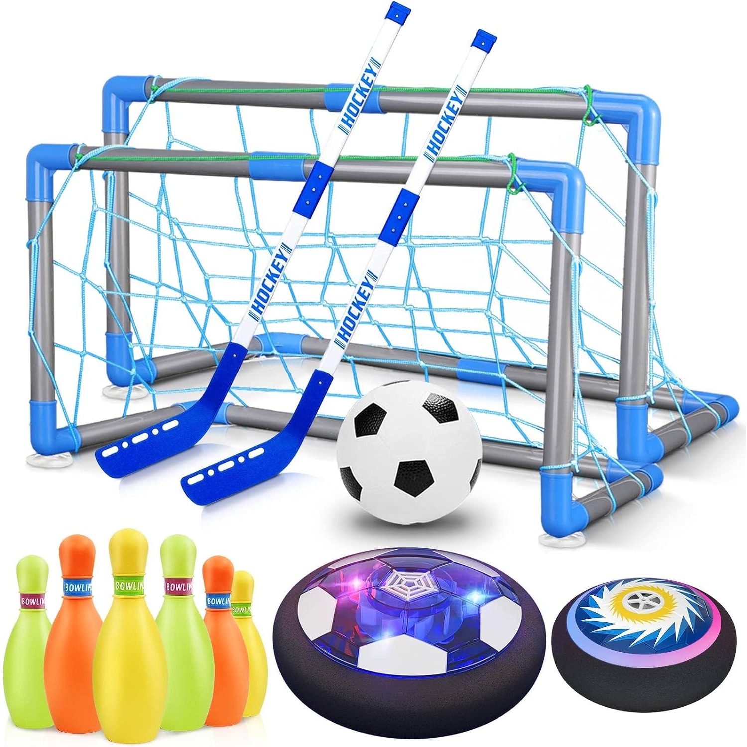 Kids Outdoor Hockey Set - Balle de football 3 en 1,