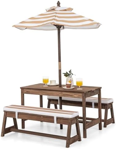Kids Outdoor Bench Table - Table de pique-nique pour enfants, ensemble