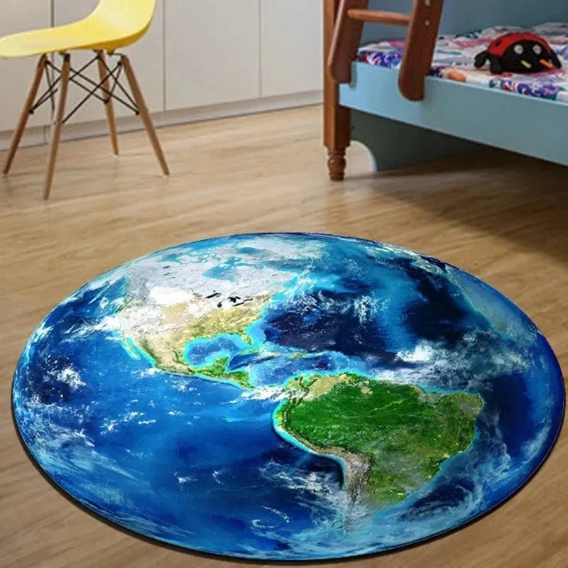 Kids Outdoor Mat Waterproof - Tapis rond réaliste 3D VIKAMA, motif