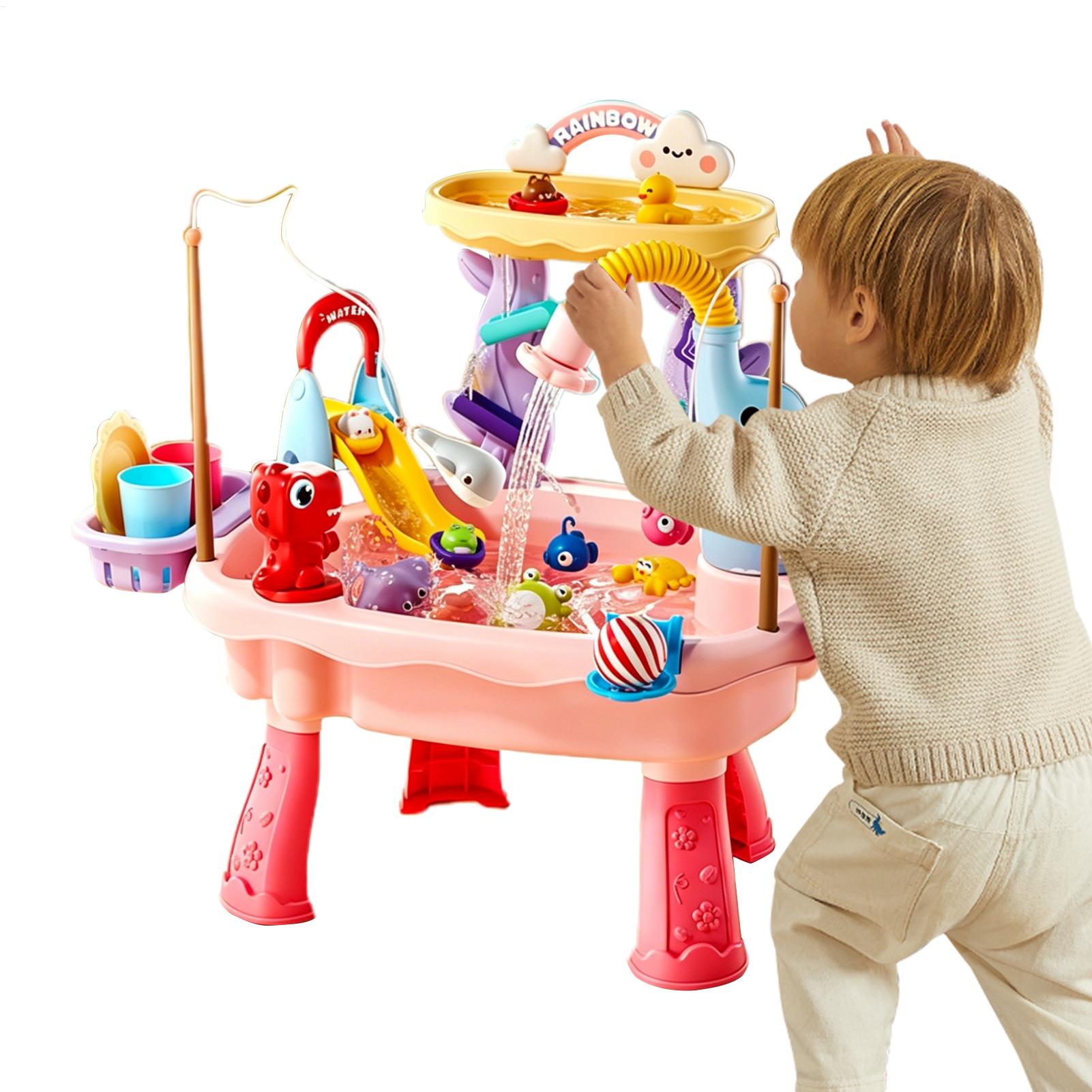 Kids Outdoor Sensory Table - Table d'activités aquatiques pour enfants, ensemble