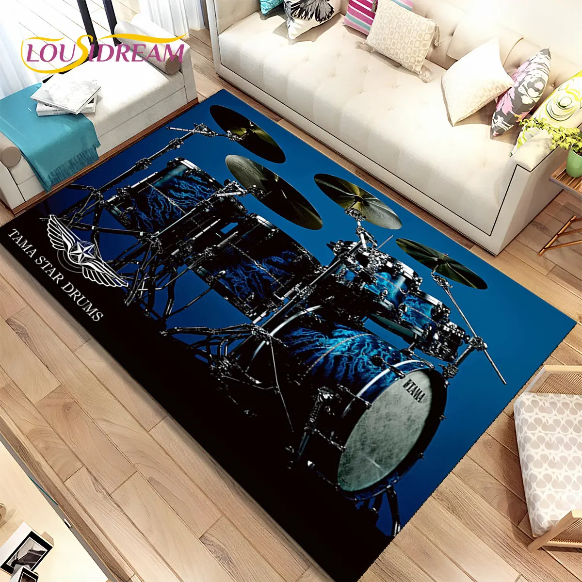 Kids Outdoor Instruments - Tapis de sol décoratif pour batterie