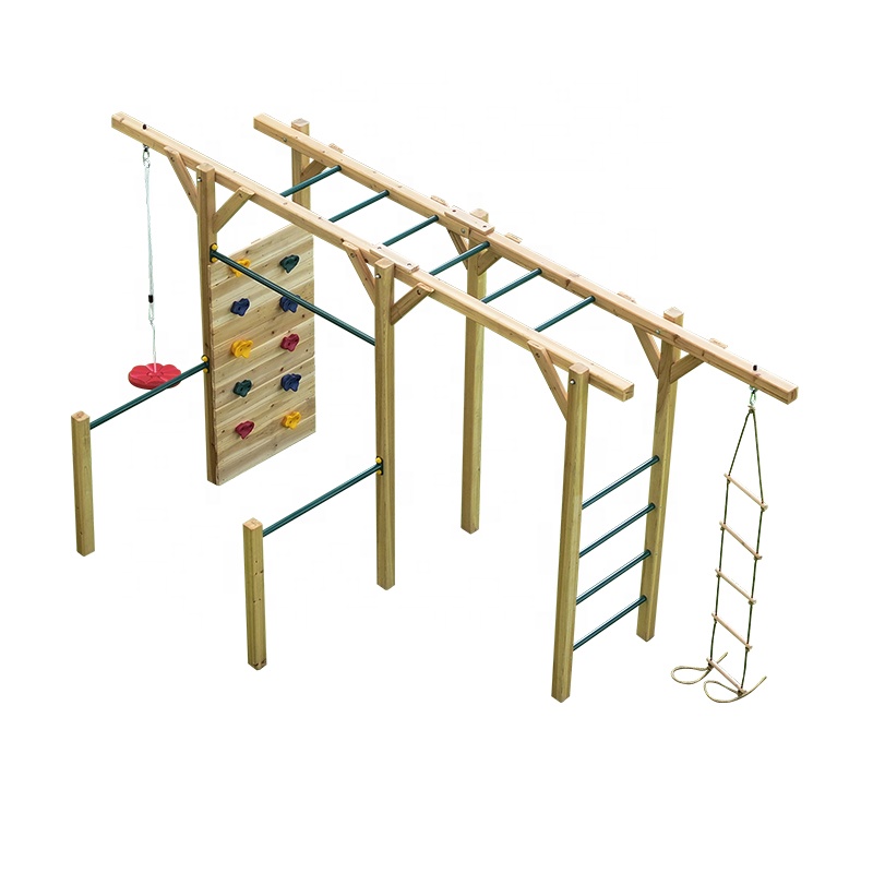 Kids Outdoor Monkey Bars - Équipement de fitness en bois 6