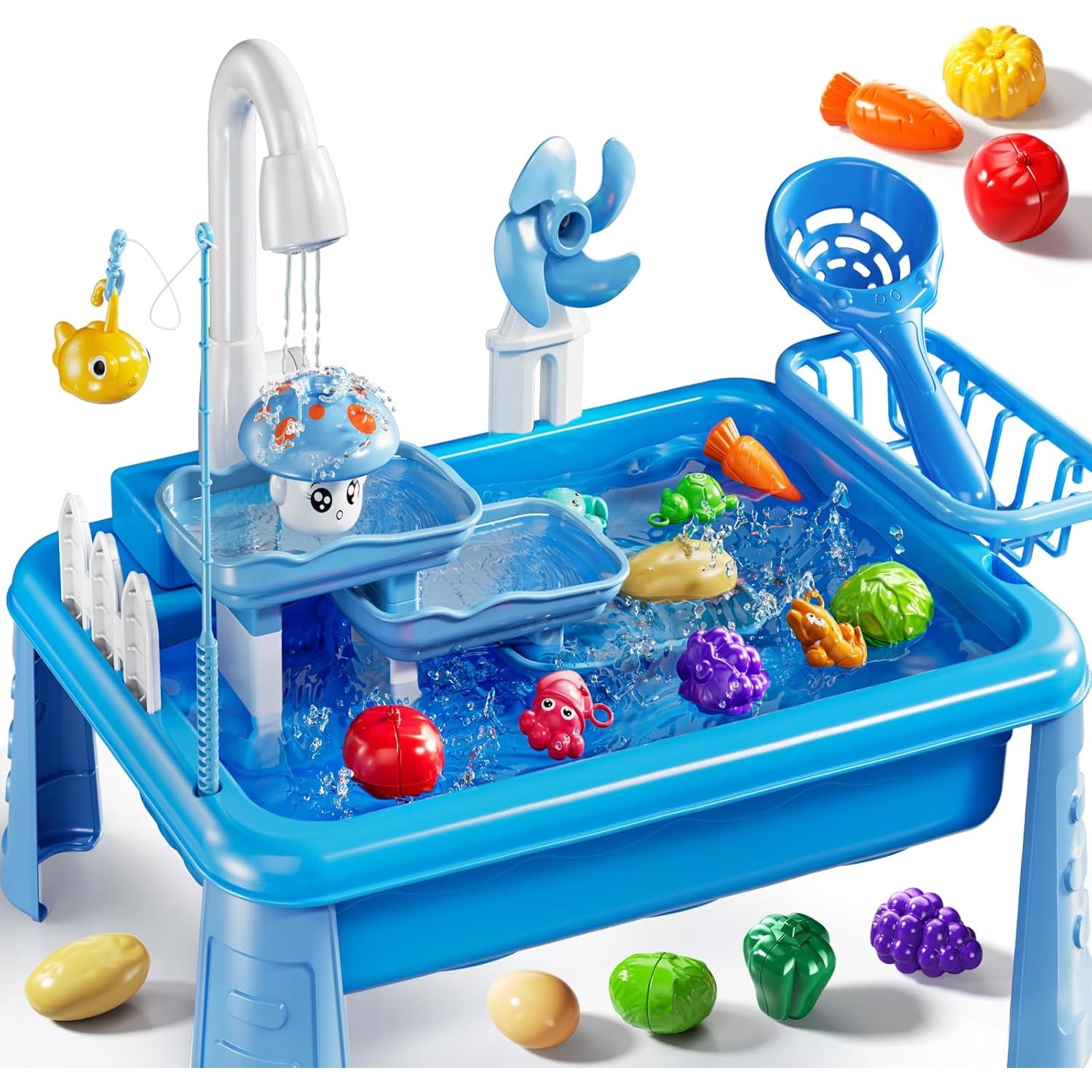 Kids Outdoor Water Play Table - Table d'eau pour enfants avec évier,