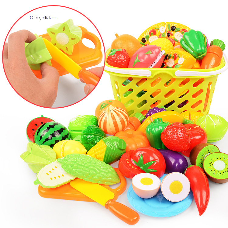 Kids Outdoor Mud Kitchen Accessories - Jeu de découpe de nourriture pour