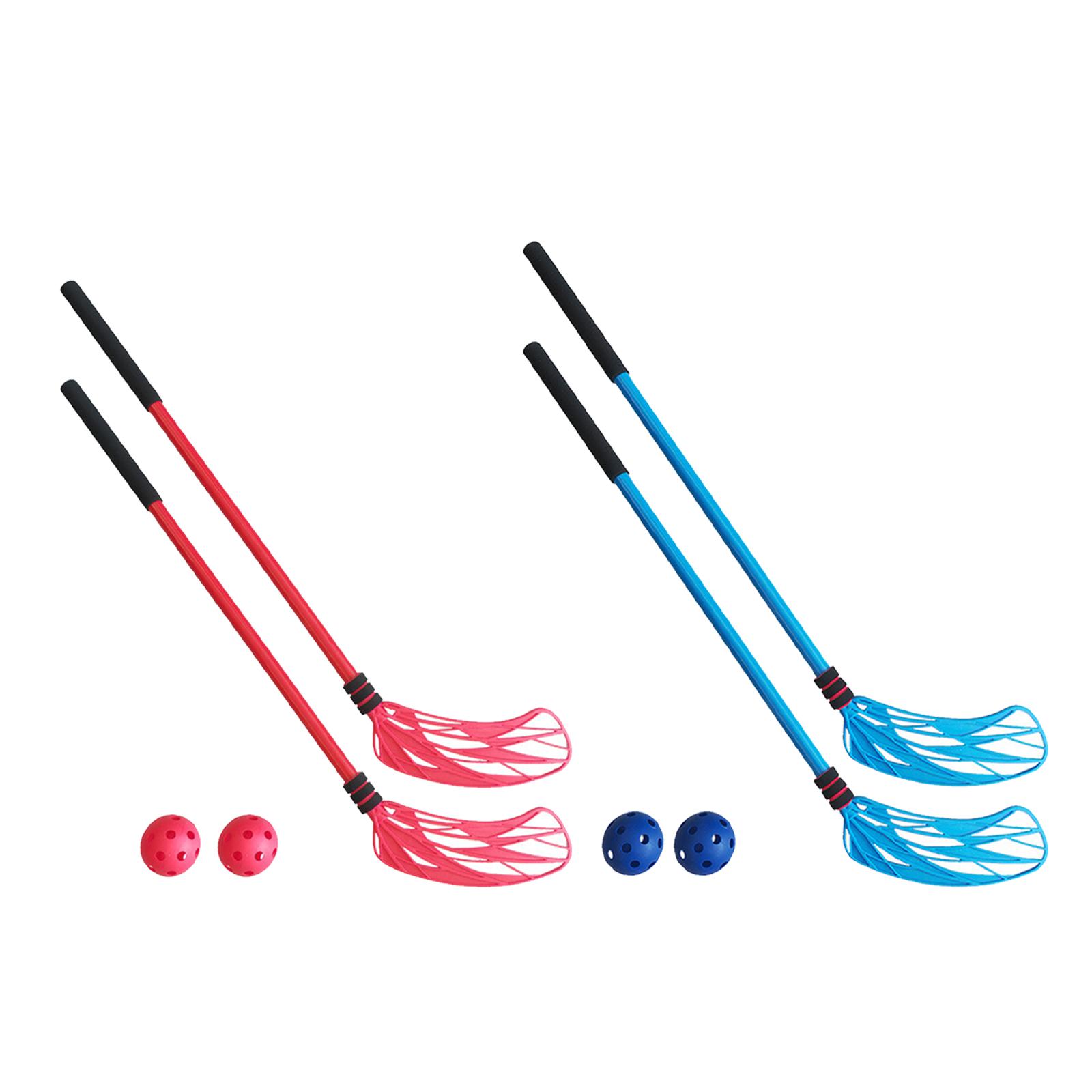 Kids Outdoor Hockey Set - 2x Ensemble de Bâtons de Hockey