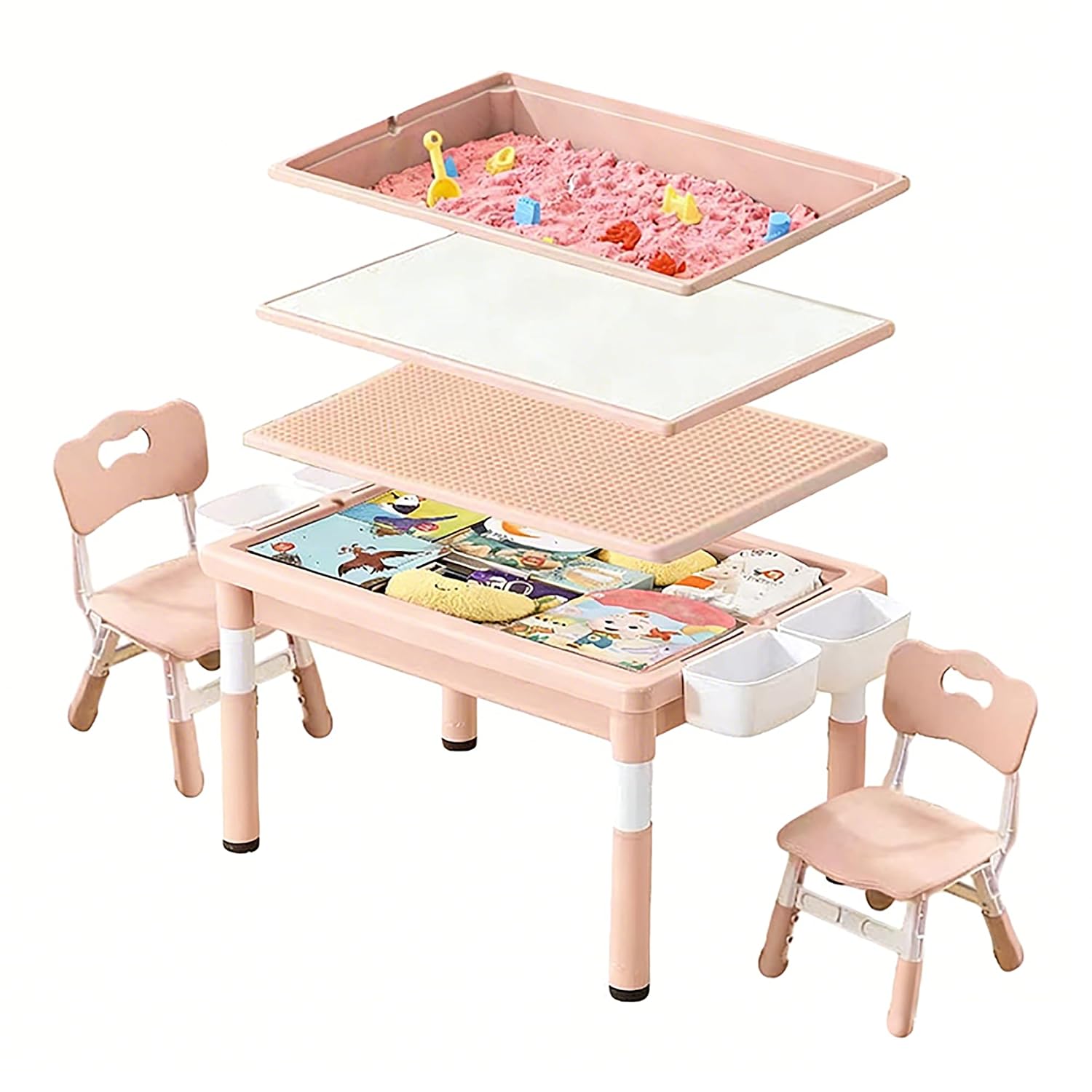 Kids Outdoor Sensory Table - Table d'activités pour enfants avec rangement,