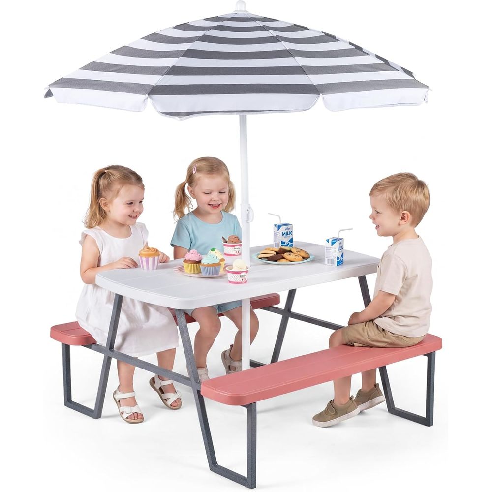 Kids Outdoor Bench Table - Table de pique-nique pour enfants, ensemble