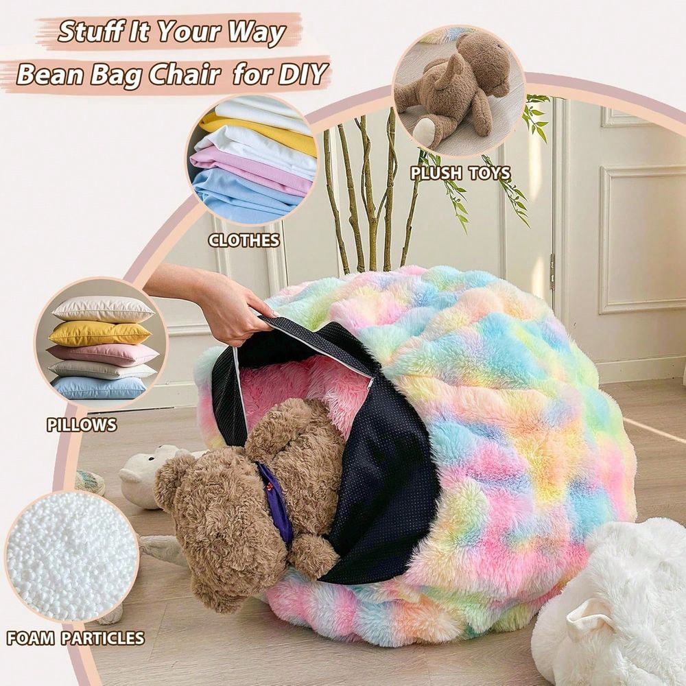 Housse de pouf en fausse fourr - Kids Outdoor Storage avis et prix