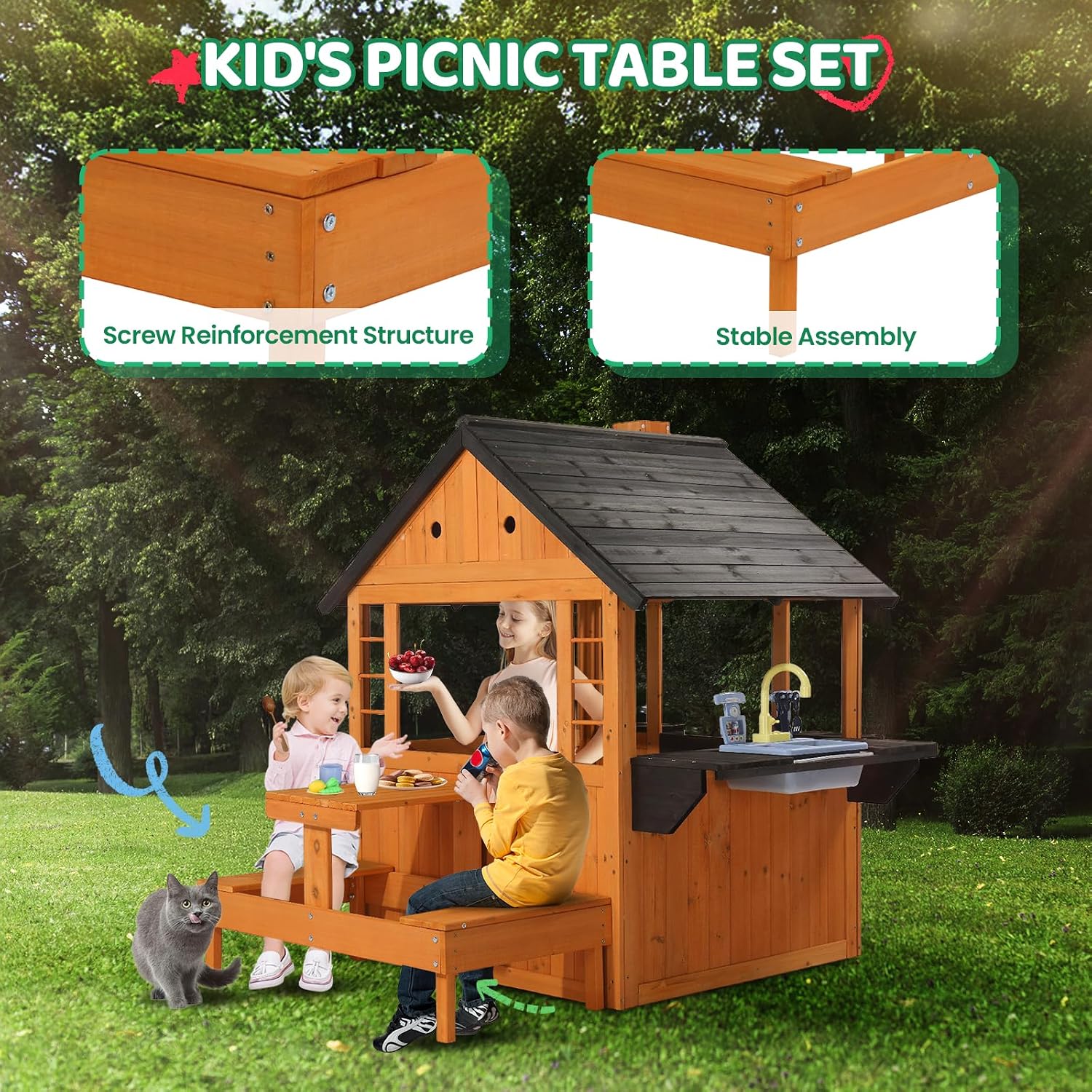 Maisonnette en bois pour enfan - Kids Outdoor Sink avis et prix