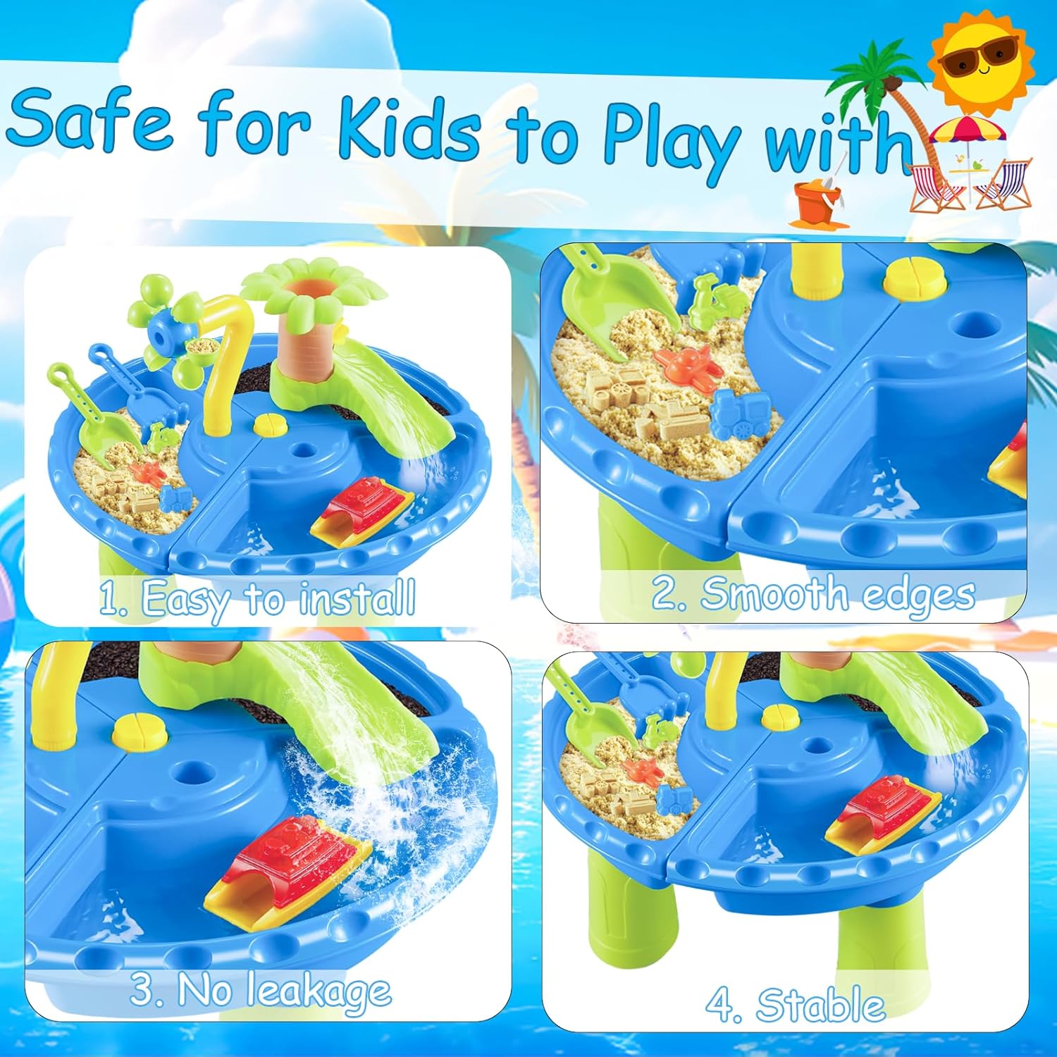 Bac à sable de Table à eau pou - Kids Outdoor Sensory Table avis et prix