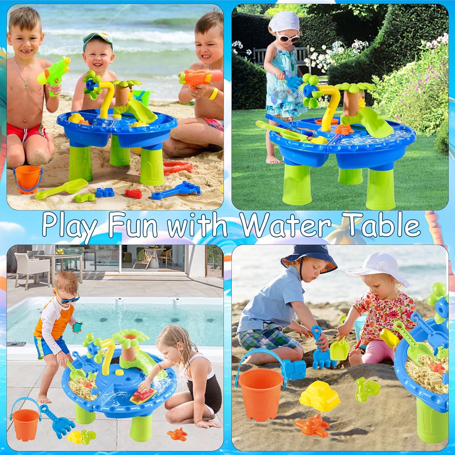 Bac à sable de Table à eau pou - Kids Outdoor Sensory Table avis et prix
