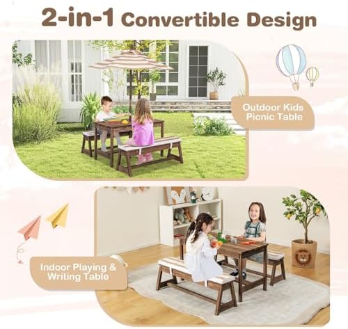 Table de pique-nique pour enfa - Kids Outdoor Bench Table avis et prix