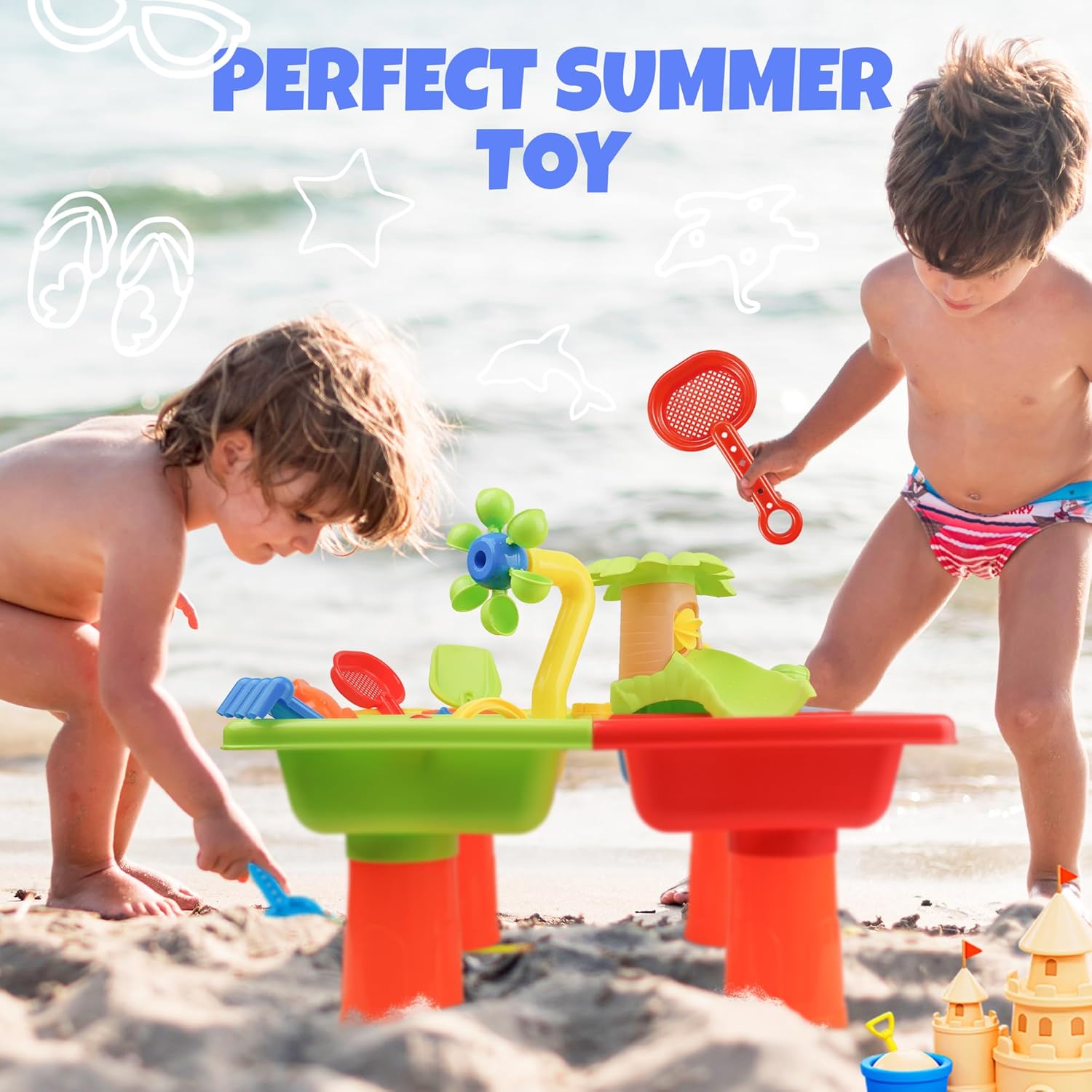 Jouet sensoriel 4 en 1 pour en - Kids Outdoor Sensory Table avis et prix