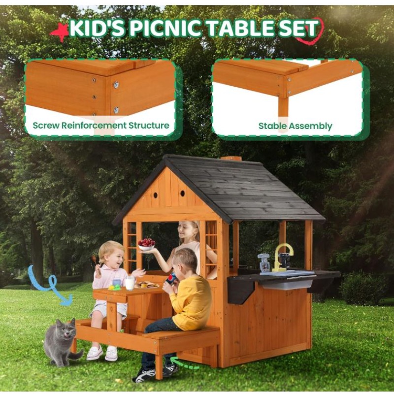 Maisonnette en bois pour enfan - Kids Outdoor Sink avis et prix