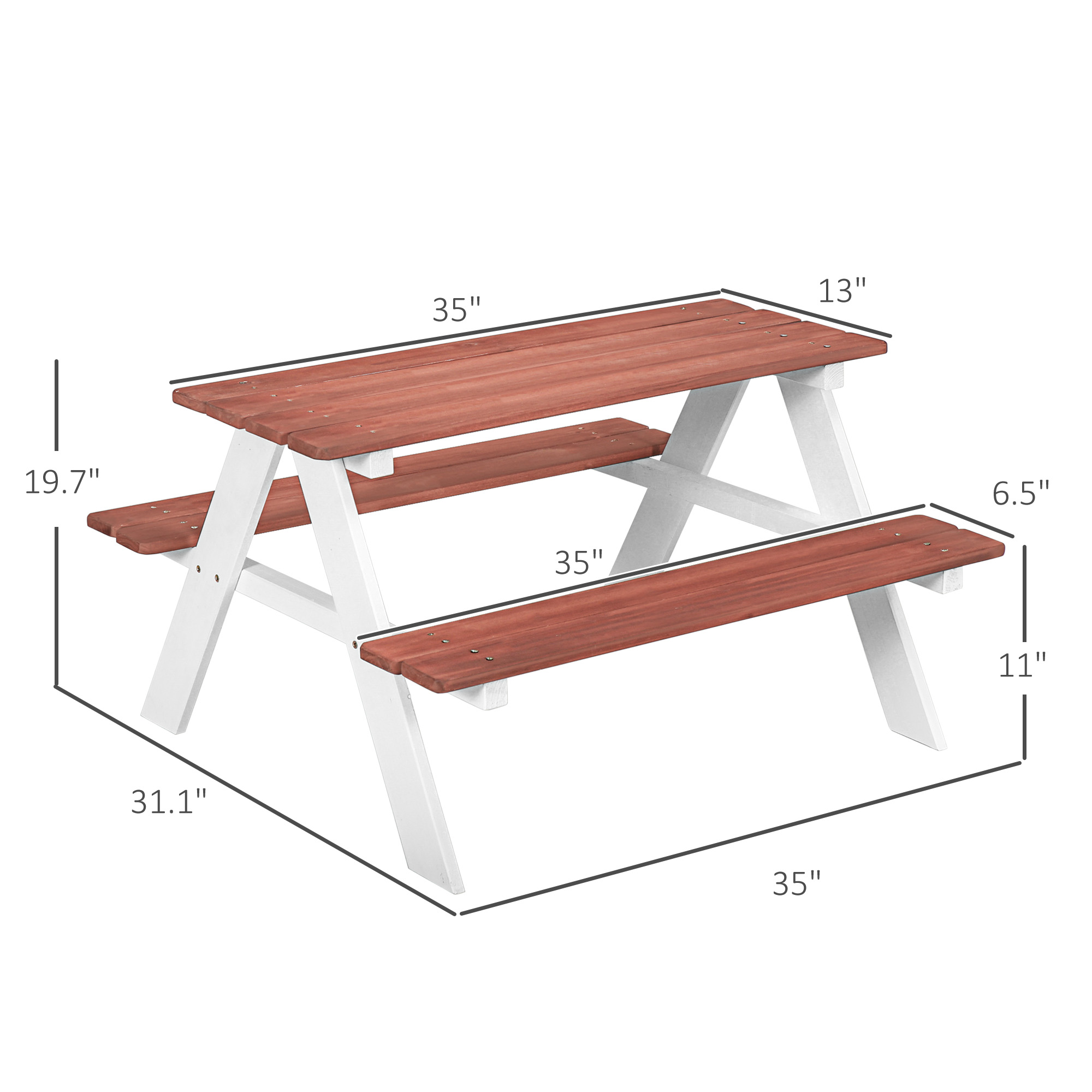 Ensemble de table et bancs de  - Kids Outdoor Bench Table avis et prix
