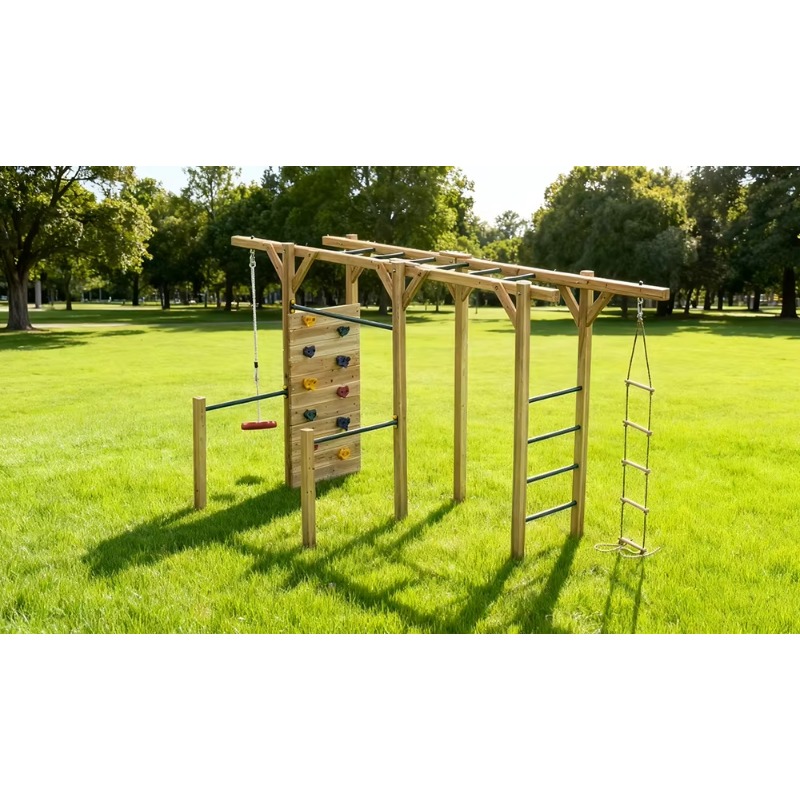 Équipement de fitness en bois  - Kids Outdoor Monkey Bars avis et prix