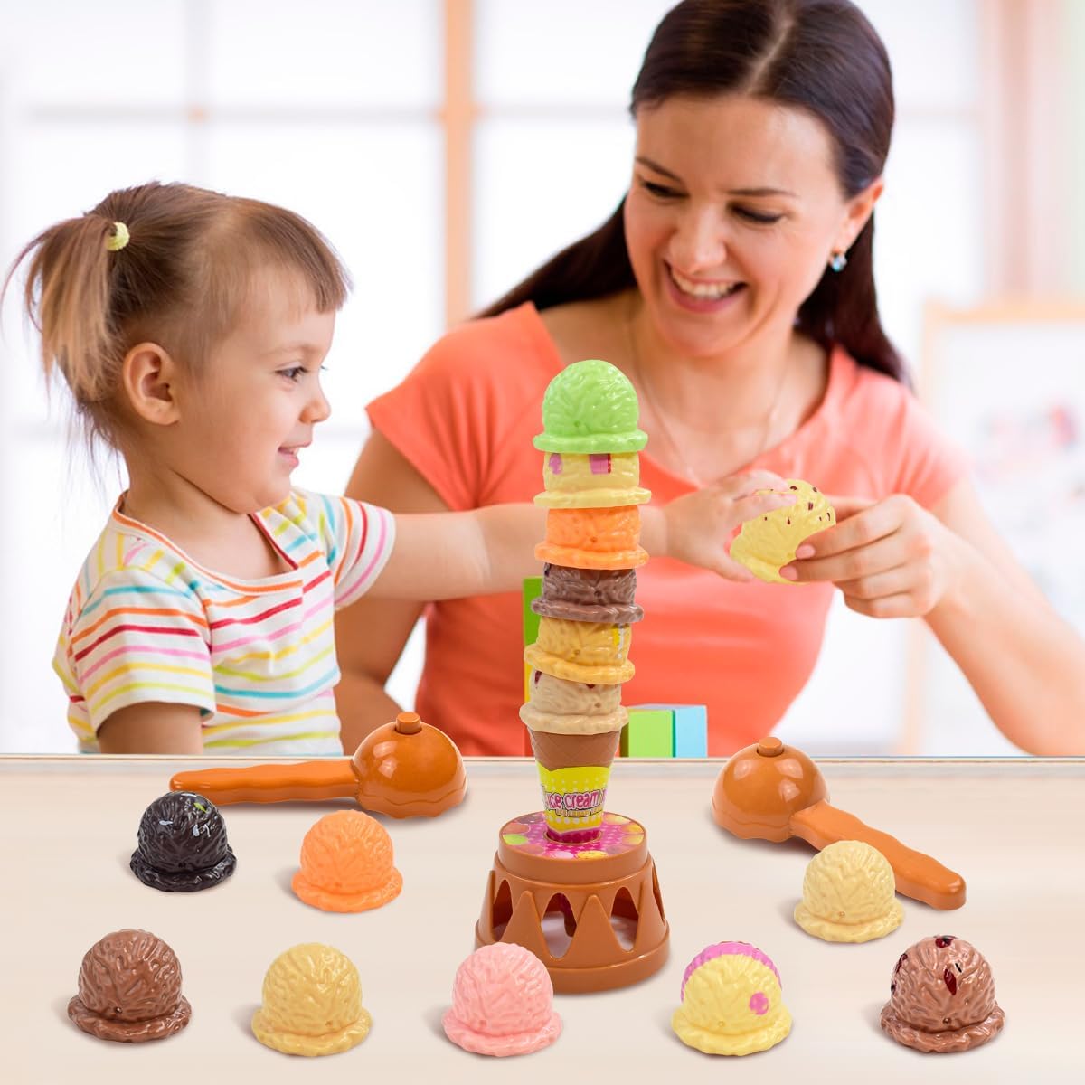 Jeux d'empilage de crème glacé - Kids Outdoor Mud Kitchen Accessories avis et prix