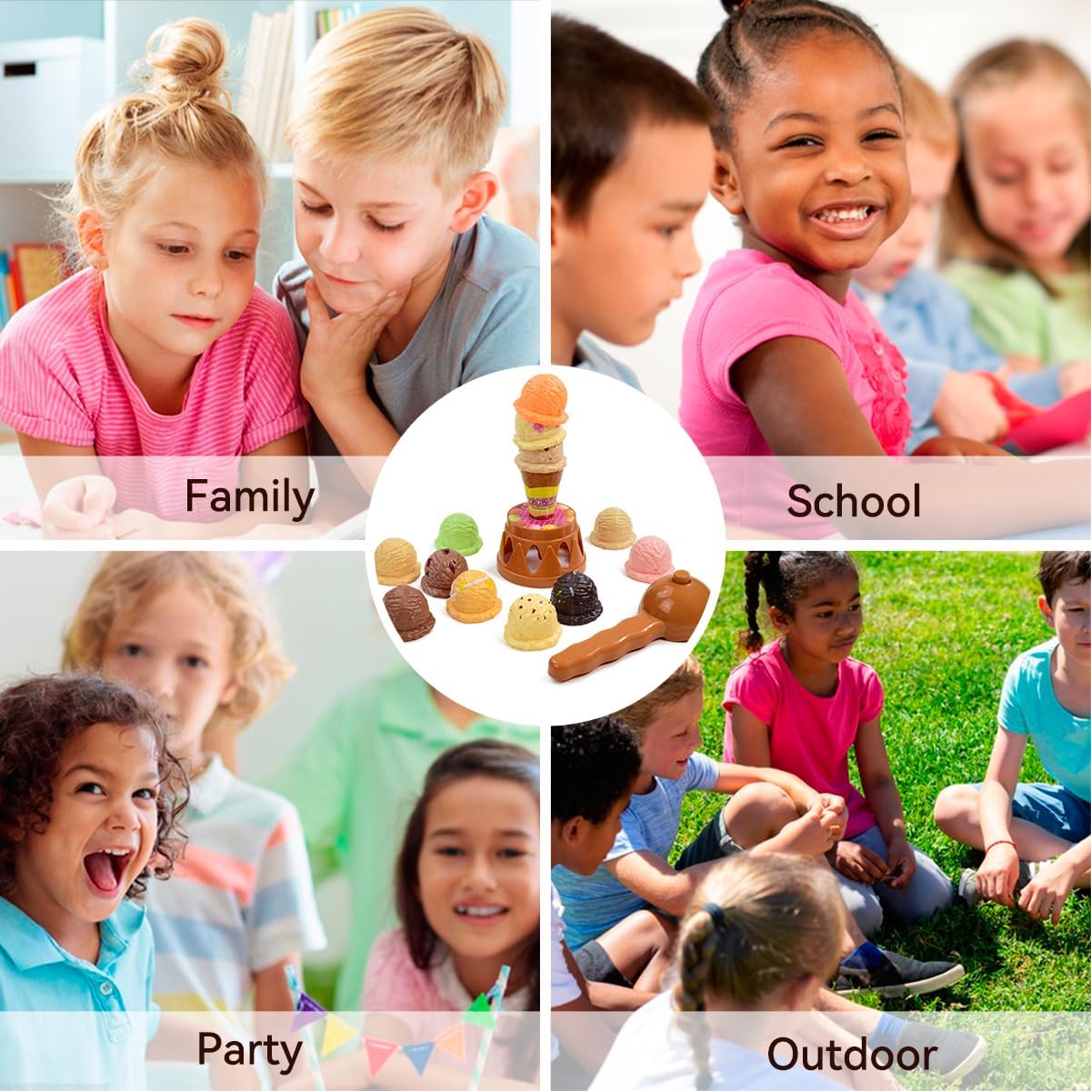 Jeux d'empilage de crème glacé - Kids Outdoor Mud Kitchen Accessories avis et prix