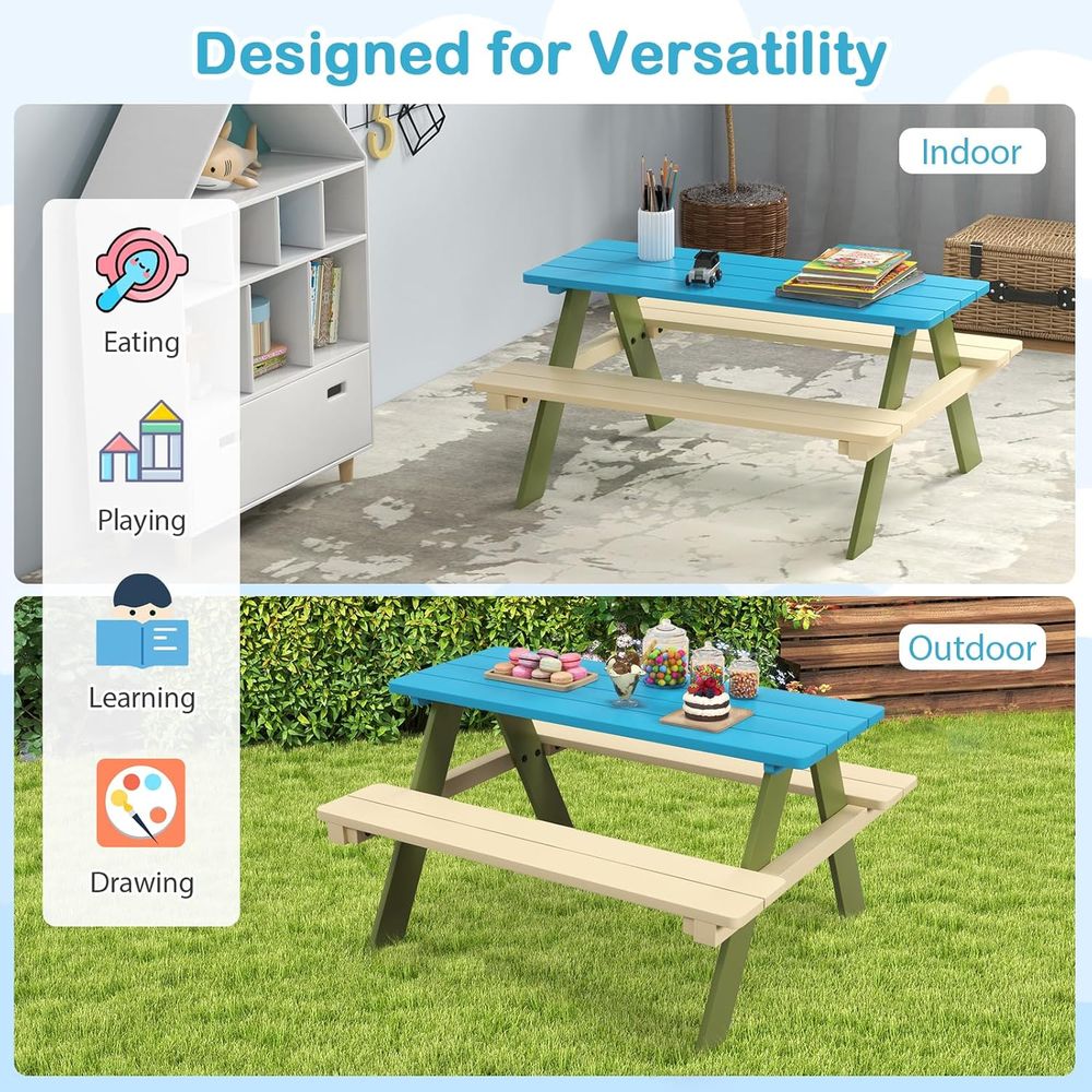 Table de pique-nique pour enfa - Kids Outdoor Bench Table avis et prix
