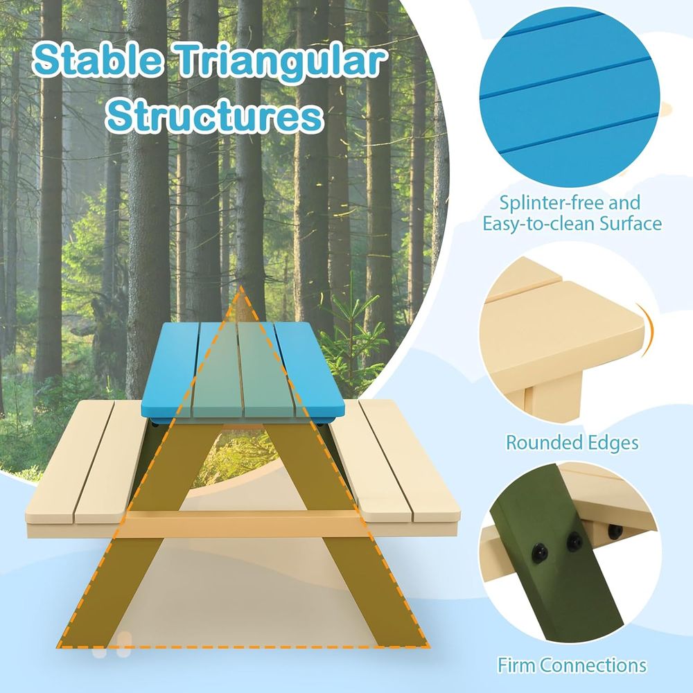 Table de pique-nique pour enfa - Kids Outdoor Bench Table avis et prix