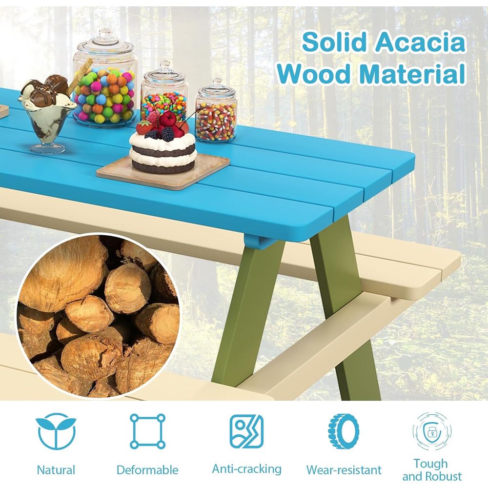 Table de pique-nique pour enfa - Kids Outdoor Bench Table avis et prix