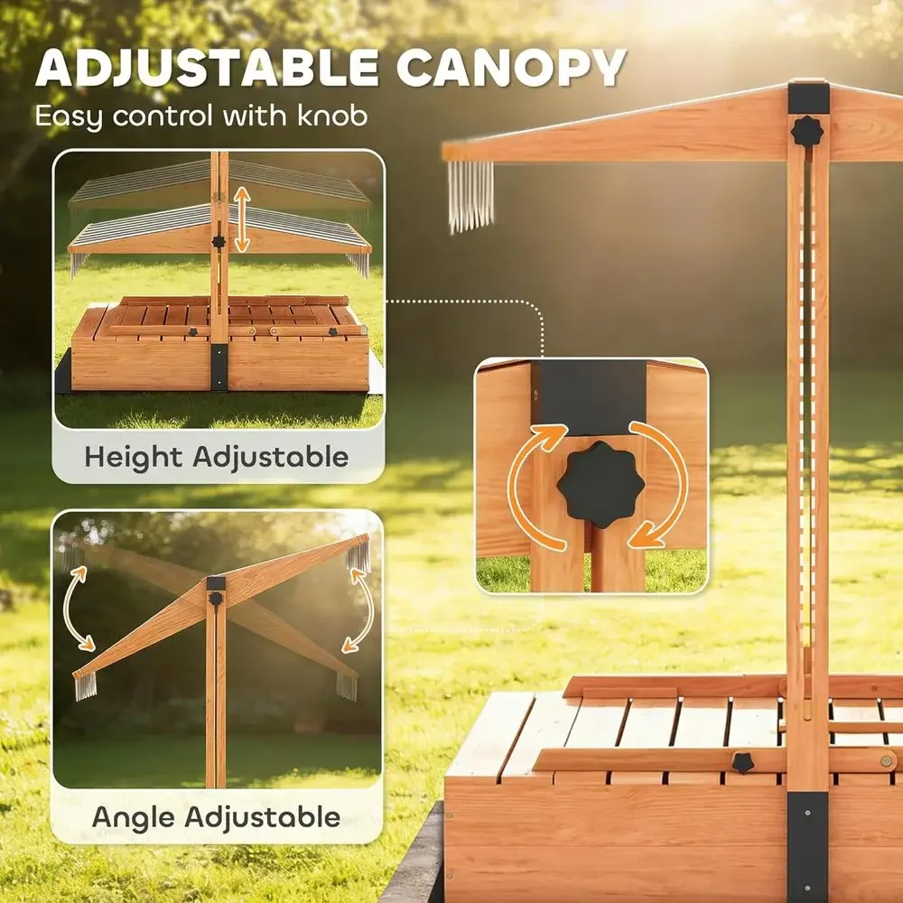 Bac à sable Qaba pour enfants  - Kids Outdoor Bench Table avis et prix