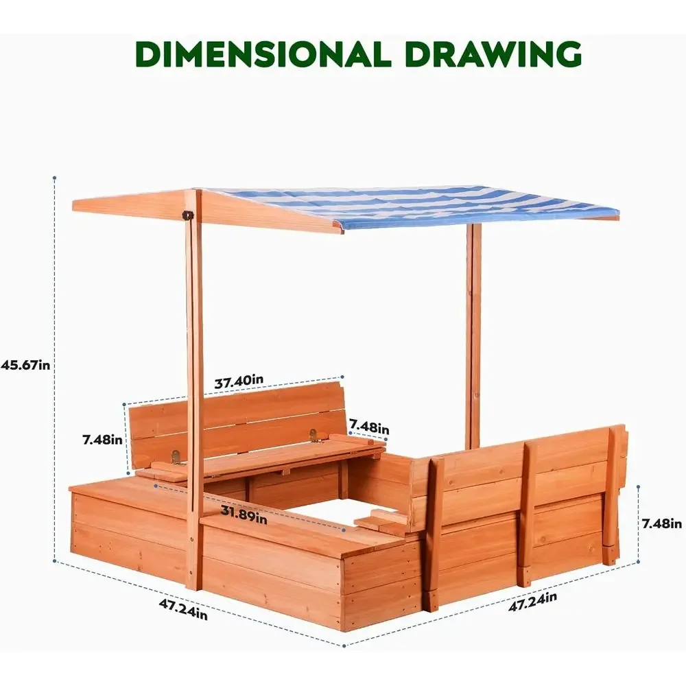 Bac à sable extérieur en bois  - Kids Outdoor Bench Table avis et prix