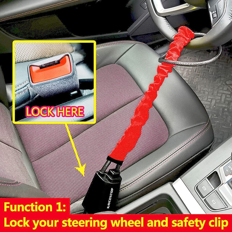 Verrou de volant de voiture en - Swing Seat Belt avis et prix