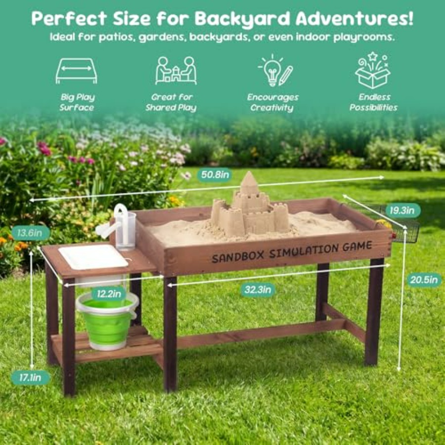Table de jeu en bois d'extérie - Kids Outdoor Water Play Table avis et prix