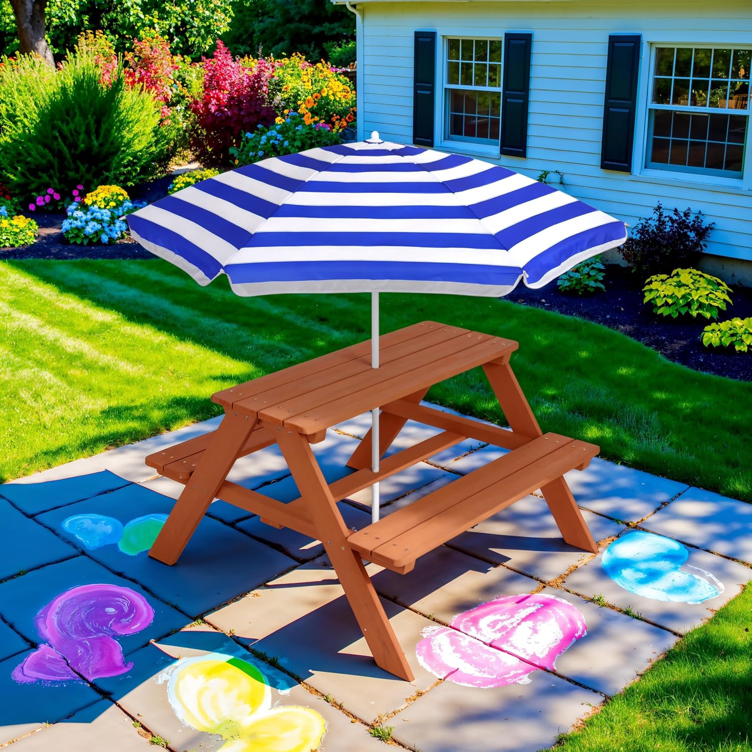 Table de pique-nique en bois p - Kids Outdoor Bench Table avis et prix