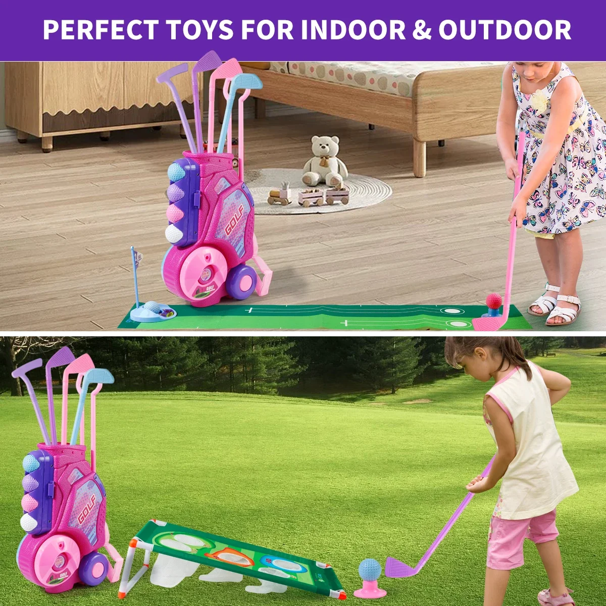 Ensemble de clubs de golf pour - Kids Indoor Outdoor Cart avis et prix